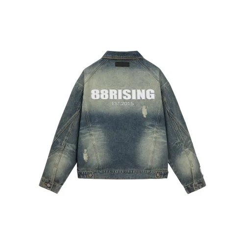 88rising Denim Jackets Unisex Washed Blue