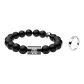 Black and White Kunlun Men's+925 Sterling Silver Men's Ring RCDW1496