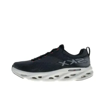 Skechers GO RUN SWIRL TECH SPEED Anti Slip Wear Resistant Low Top Running Shoes Men's Black