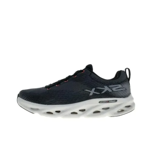 Skechers GO RUN SWIRL TECH SPEED Anti Slip Wear Resistant Low Top Running Shoes Men's Black