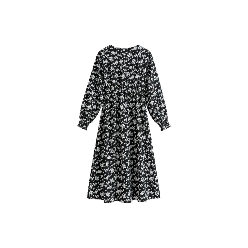 CLUB NEWS Long-Sleeved Dresses Women's Black-1