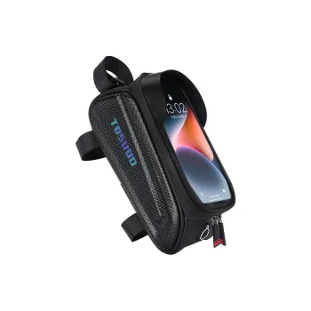 TOSUOD Bicycle Upper Tube Bag Sun Pattern PU+EVA+Fabric