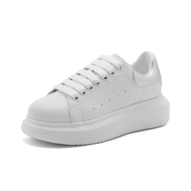 BELLE Cushioning Low-Top Skateboard Shoes Women's White-1