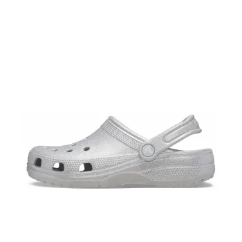Crocs Classic Glitter Clogs 'Silver'