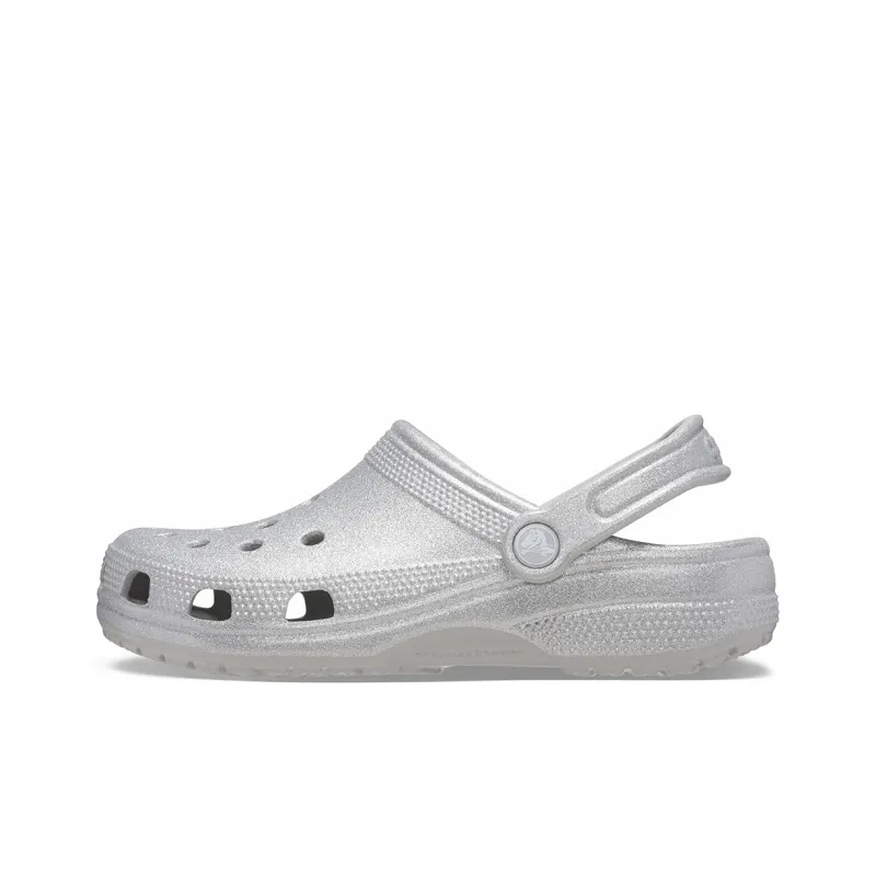 Crocs Classic Glitter Clogs 'Silver'-0