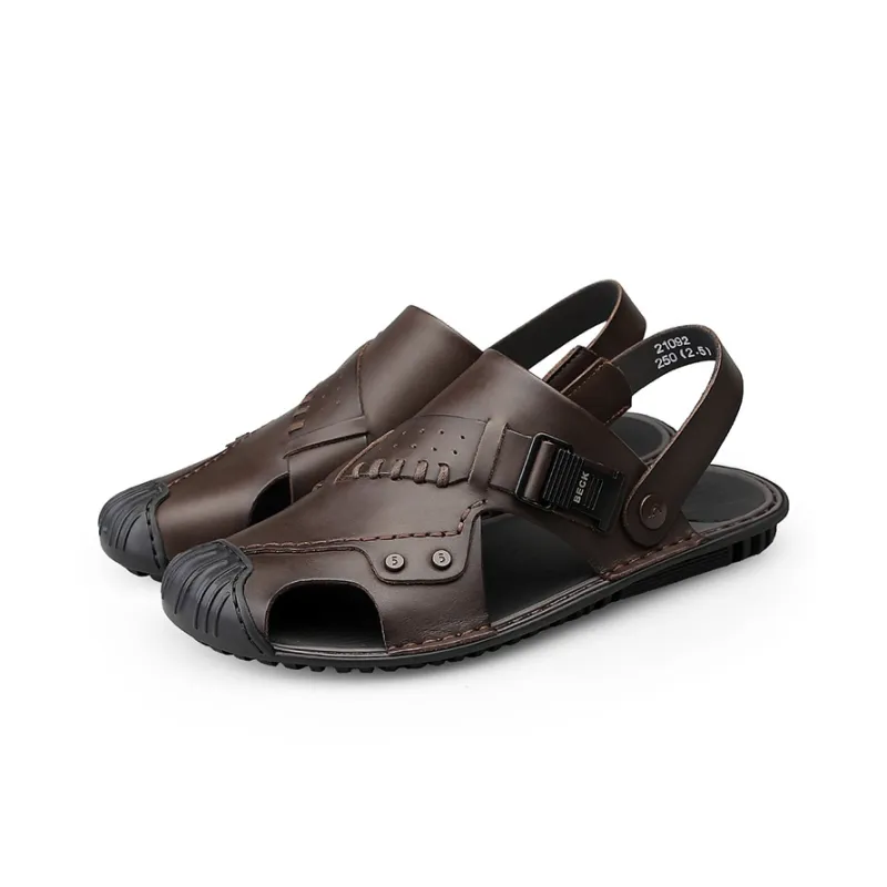 BECK Beach Sandals Men Brown-9