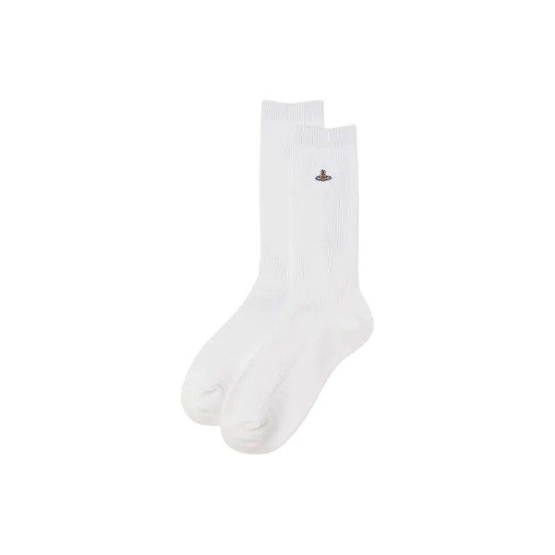 Vivienne Westwood Knee-High Socks Unisex 1 Pack White-1