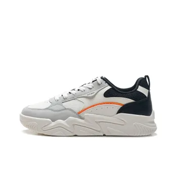 XTEP Casual Shoes Men Low Top Canvas White/Black/Lunar Stone Gray
