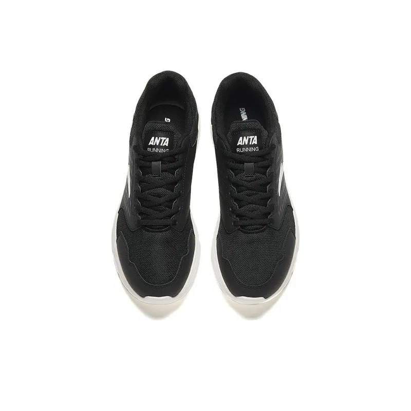 Anta Cushioning Breathable Low-Top Running Shoes Men's Black-2