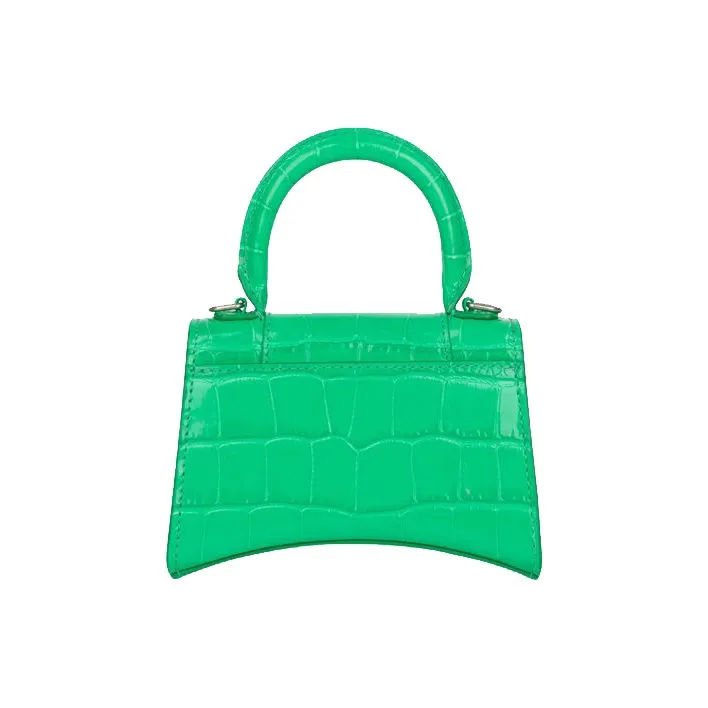 Balenciaga Cow Leather Handbag Mini Women's Green-3