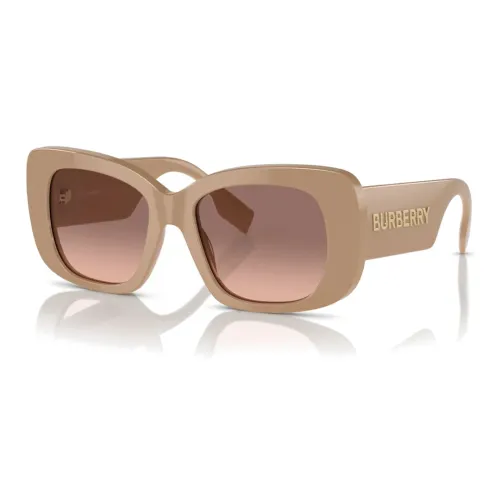 Burberry Acetyl Irregular Shape Sunglasses Women's Brown