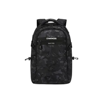 Wenger Polyester Backpack Medium Size Men's Black Camouflage