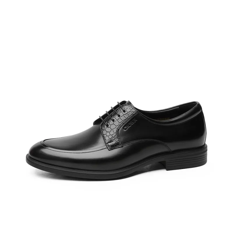 CROWN Dress Shoes Men Low Top Light Brown/Black-6