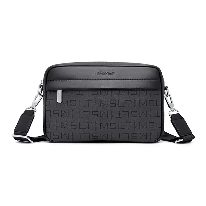 MashaLanti PVC Shoulder Bag Crossbody Bag Men's Dark Gray-0