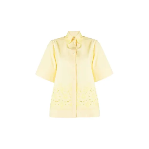 PAROSH Shirts Women's Lemon Yellow