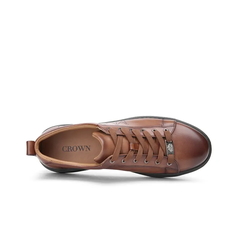 CROWN Wear-Resistant Low-Top Skateboard Shoes Men's-7