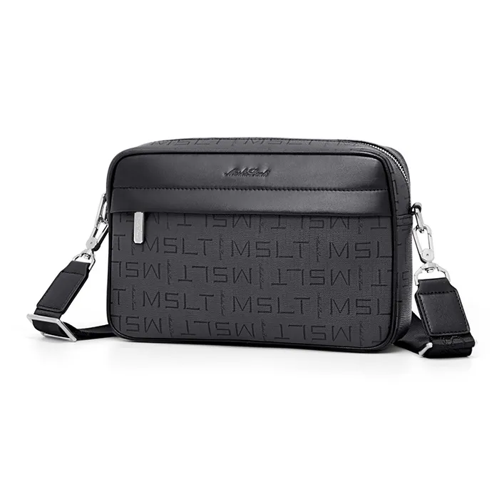 MashaLanti PVC Shoulder Bag Crossbody Bag Men's Dark Gray-1