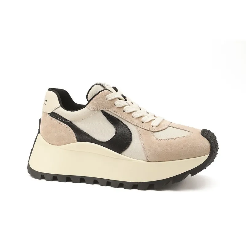 D FUSE SCANDINAVIA Cortez Shoes Lightweight Coverage Low Top Chunky Sneakers Women's Beige-1