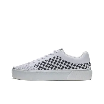 EQLZ EQUALIZER Fault GhostKnit Low Top Skateboard Shoes Unisex Spotted White Checkerboard