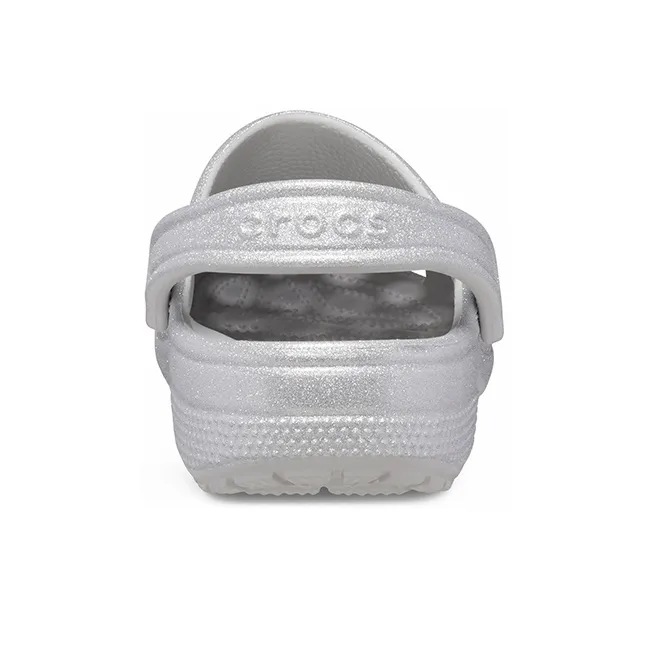 Crocs Classic Glitter Clogs 'Silver'-4