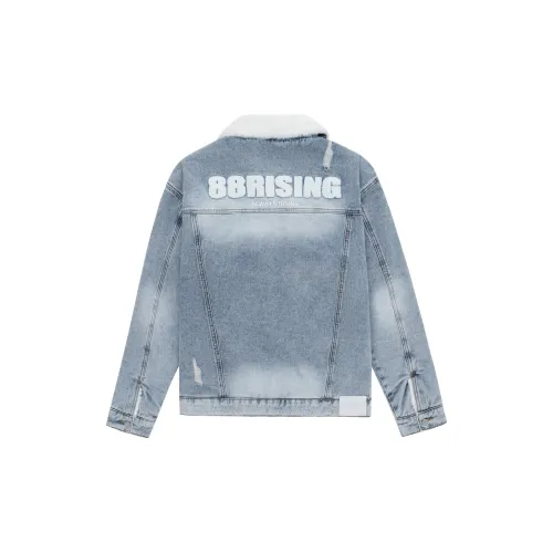 88rising Denim Jackets Unisex Washed Blue