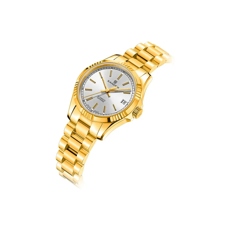 SANDEX Hoist The Sail Automatic Mechanical Movement Women's Watch 50m Water Resistant Silver Dial S752L 330211-1