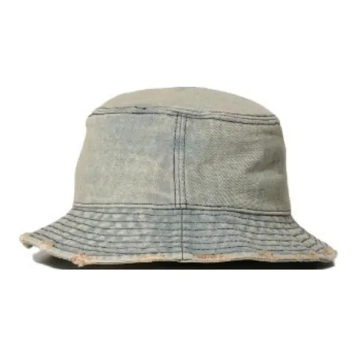 WE11DONE Rayon Cotton Bucket hats Beanie Unisex Gray