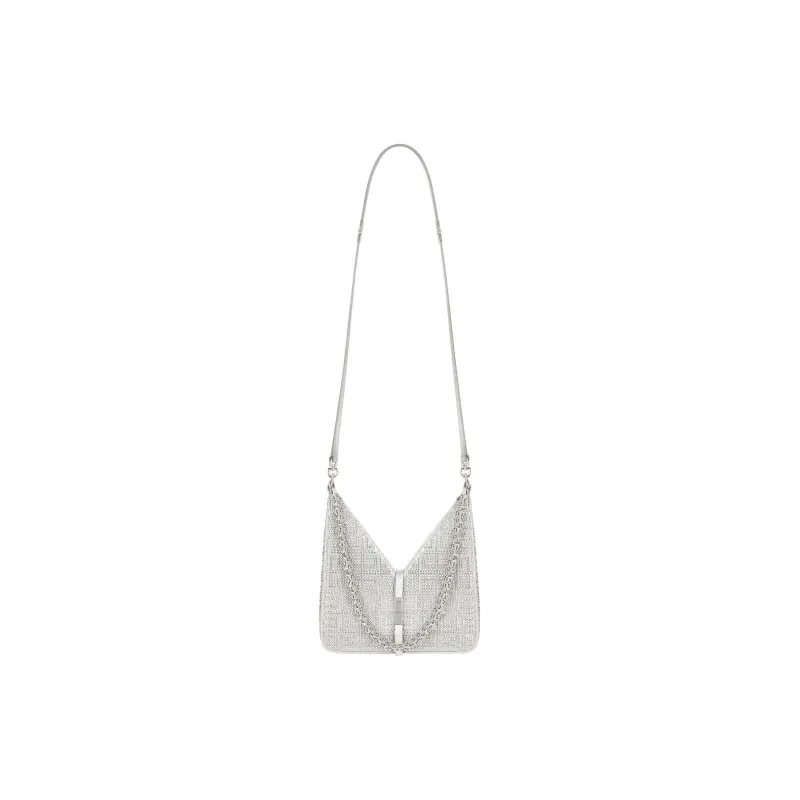 GIVENCHY Silk Clutch Mini Women's Silver Gray-1