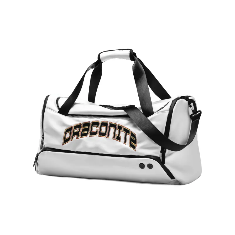 DRACONITE Polyester Handbag Gym Bag Large Size Unisex White-1