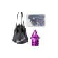 Large Capacity Backpack+Box Included Purple Carbon Tip Nails (Set of 34 Pcs+Nail Pullers)