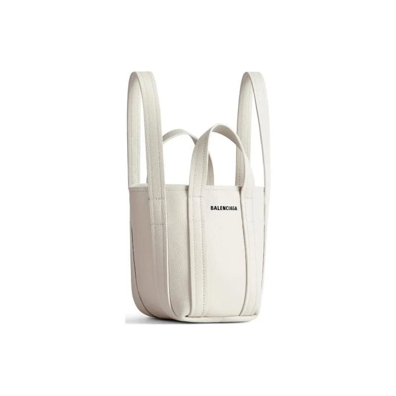 Balenciaga Grained Calfskin Tote Bag Shopping Bag Handbag Mini Women's White-1