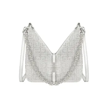 GIVENCHY Silk Clutch Mini Women's Silver Gray