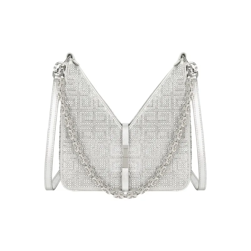 GIVENCHY Silk Clutch Mini Women's Silver Gray-0