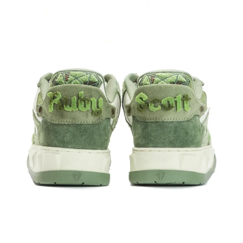 Ruby Scott The Wizard Of Oz 'All Of Green' Low Top Skateboard Shoes Unisex Moss Green-6