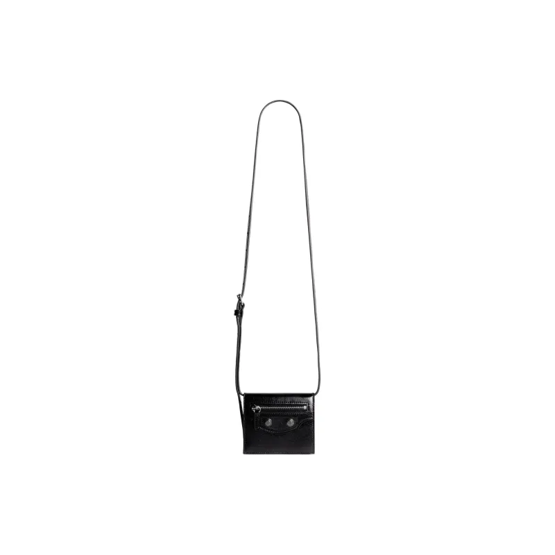 Balenciaga Le Cagole Sheepskin Shoulder Bag Crossbody Bag Wallet Unisex Black-3