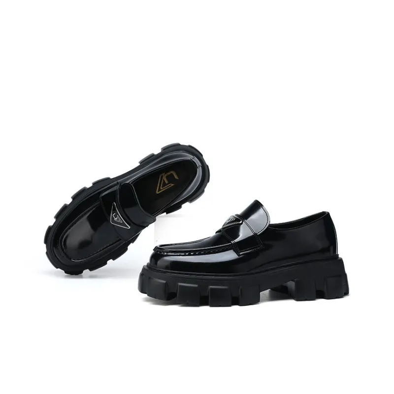 U7 Men's Casual Shoes Men Low Top Black-3