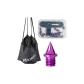 Large Capacity Backpack+Box Included Purple Carbon Tip Nails (Set of 18 Pcs+Nail Pullers)