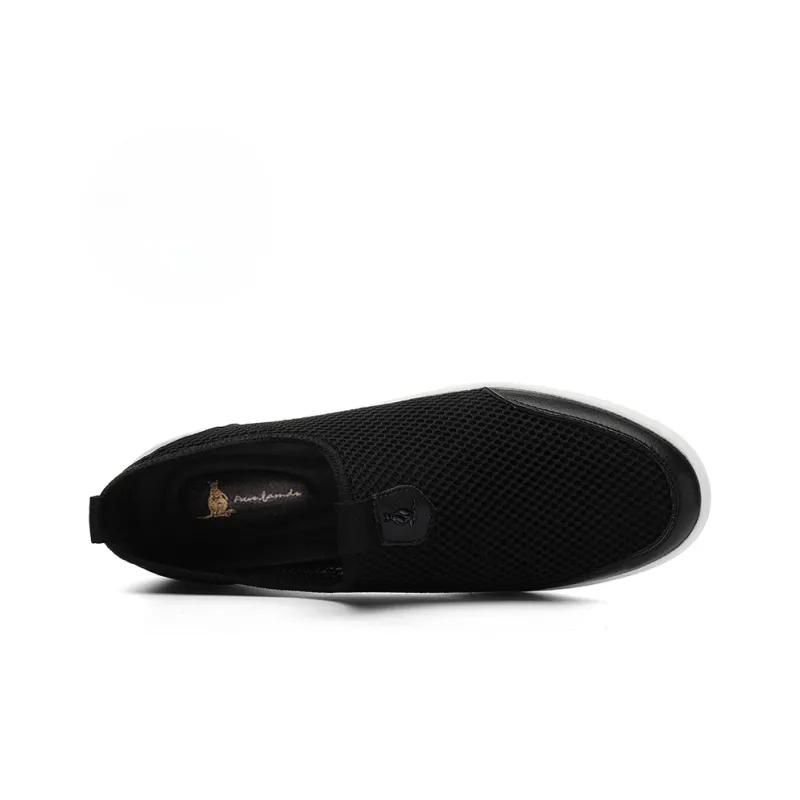 AUSFAMDS Casual Shoes Men Low Top Black/Gray/Blue-2