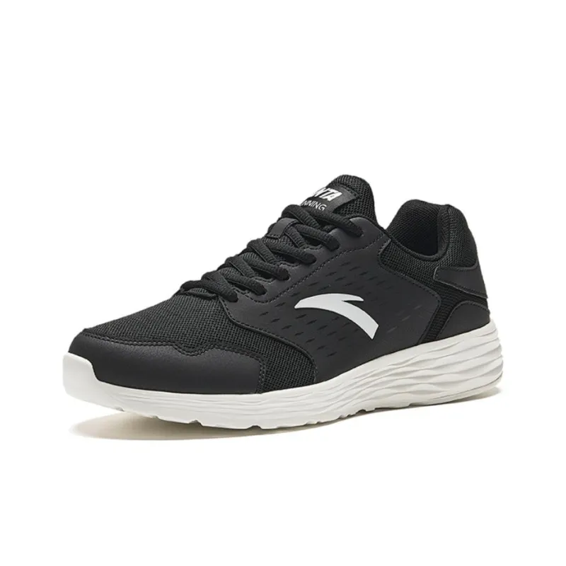 Anta Cushioning Breathable Low-Top Running Shoes Men's Black-1