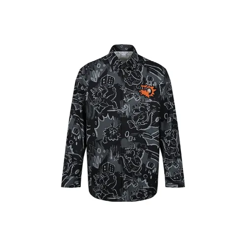 URBAN REVIVO Shirts Men Black Print