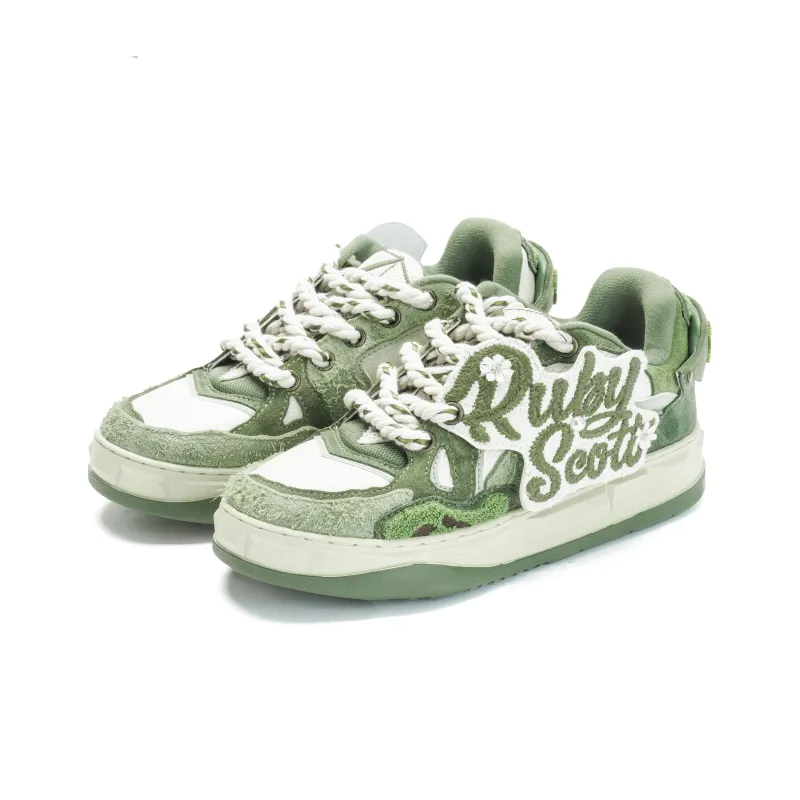 Ruby Scott The Wizard Of Oz 'All Of Green' Low Top Skateboard Shoes Unisex Moss Green-2