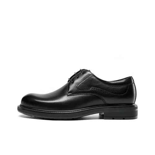 Satchi Business Formal Leather Shoes Men's Black 3.5CM