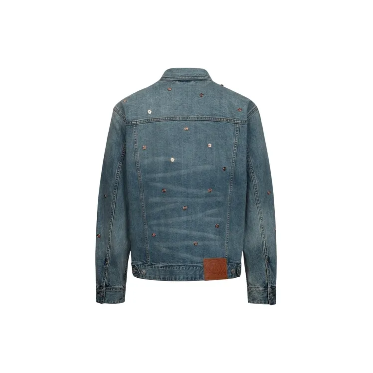 EVISU Denim Jackets Men Denim Blue-1
