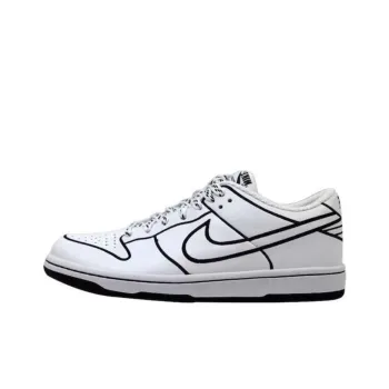 Nike Dunk Low 1 Piece White/White Black Women's