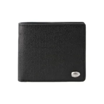 DIESEL Cow Leather Wallet Small Size Men's Black
