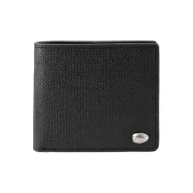 DIESEL Cow Leather Wallet Small Size Men's Black-0