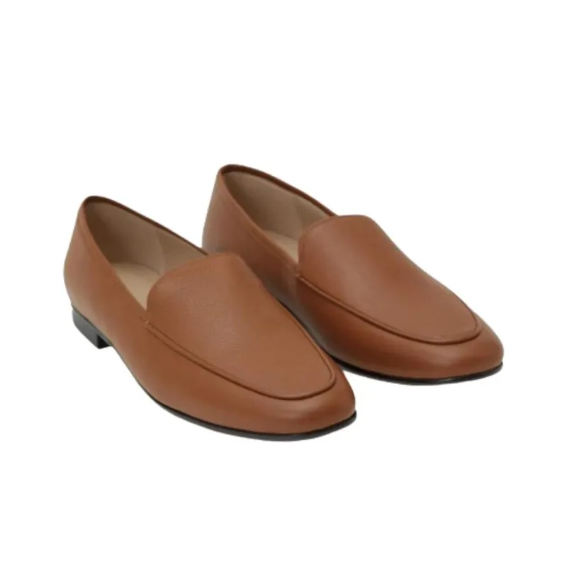 12 STOREEZ Grained texture Leather Loafers Women's-2