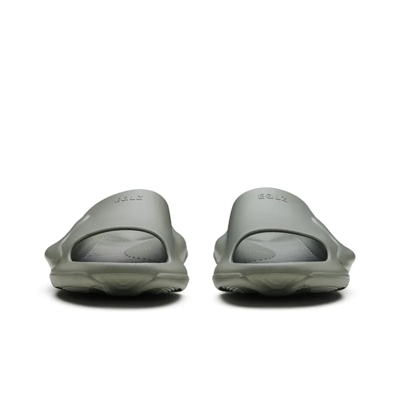 EQLZ EQUALIZER Oasis Quiet Abrasion Resistant Slide Slippers Unisex Moss Gray-4