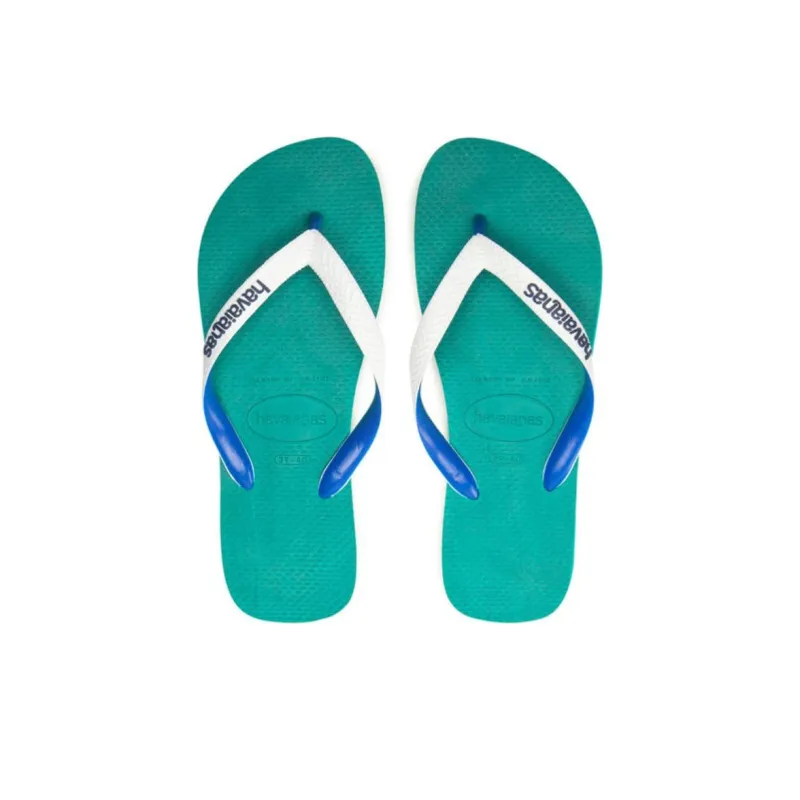 Havaianas Slip Resistant, Quiet, Quick Dry Flip Flops Unisex Blue Green-2