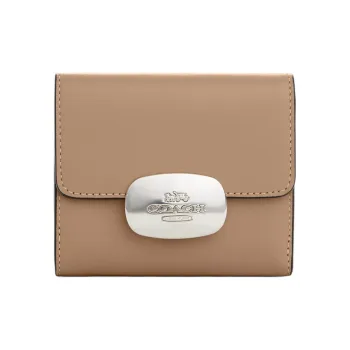 COACH Eliza Calfskin Wallet Mini Women's Taupe